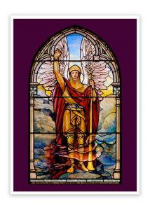 Открытка "Архангел Гавриил" Витраж Тиффани