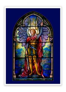 Открытка "Архангел Михаил" Витраж Тиффани